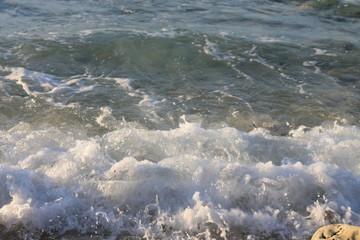 waves on beach