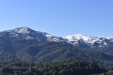  panoramic view of the alps