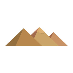 Wall Mural - Egypt pyramids monuments isolated vector illustration