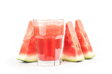 Canvas Print - fresh watermelon juice isolated on white background