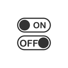 Poster - On off icon symbol template color editable. Switch button. simple logo vector illustration for graphic and web design.