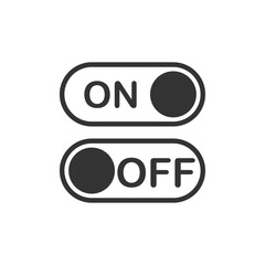 Poster - On off icon symbol template color editable. Switch button. simple logo vector illustration for graphic and web design.