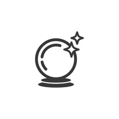 Fototapete - magic crystal ball icon symbol template color editable. simple logo vector illustration for graphic and web design.