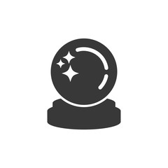 Poster - magic crystal ball icon symbol template color editable. simple logo vector illustration for graphic and web design.