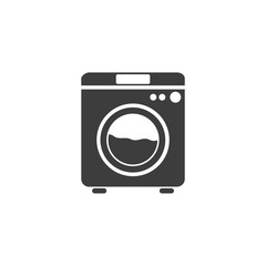 Aufkleber - Washing machine icon symbol template black color editable. simple logo vector illustration for graphic and web design.