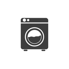 Aufkleber - Washing machine icon symbol template black color editable. simple logo vector illustration for graphic and web design.
