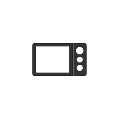 Leinwandbilder - microwave icon symbol template black color editable. simple logo vector illustration for graphic and web design.
