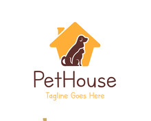 Pet House Logo-Pet Shop Icon-Veterinary Clinics Logo Design