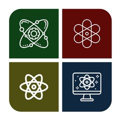 Sticker - Set of nucleus icons such as Atom, Quantum , nucleus