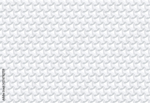 Seamless geometric isometric pattern. 3D white background.