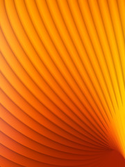 Aufkleber - Striped futuristic pattern surrounded by orange light mist. Computer generated geometric shape. 3d render illustration