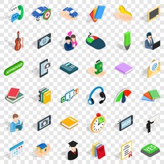 Poster - Blackboard icons set. Isometric style of 36 blackboard vector icons for web for any design
