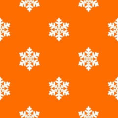 Poster - Snowflake pattern vector orange for any web design best