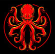 red octopus vector