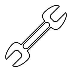 Sticker - wrench metal tool isolated icon