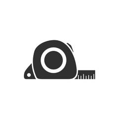 Aufkleber - Tape measurement icon template black color editable. Tape measurement symbol vector sign isolated on white background. Simple logo vector illustration for graphic and web design.