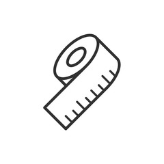 Fototapete - Tape measurement icon template black color editable. Tape measurement symbol vector sign isolated on white background. Simple logo vector illustration for graphic and web design.