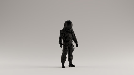 Wall Mural - black astronaut advanced crew escape suit 3d illustration 3d render