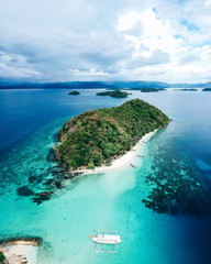 Aerial of beautiful El Nido, Palawan, Philippines