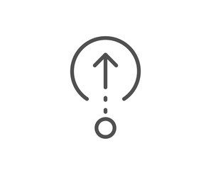 Swipe up line icon. Scrolling arrow sign. Landing page scroll symbol. Quality design element. Linear style swipe up icon. Editable stroke. Vector