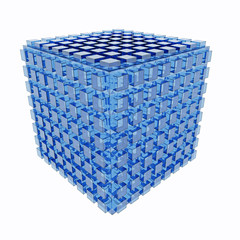 Poster - 3d rendering of glass cube
