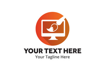 unique web developer simple logo creative design in flat style with color . web designer logo creative design for identity and community