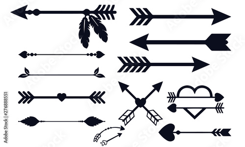 Fotografía arrow decoration collection black and white