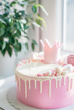 Happy Birthday Pink Cake For A Girl