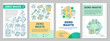 Zero waste lifestyle brochure template layout. Eco-friendly flyer, booklet, leaflet print design with linear illustrations. Vector page layouts for magazines, annual reports, advertising posters