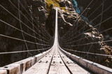 Fototapeta Most - Triftbrücke in den Schweizer Alpen bei Gadmen