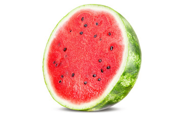 a slice of watermelon on a white background