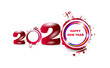 New year 2020 in white background. Abstract posters