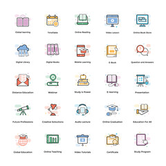 Poster - Elearning Vector Icons Pack