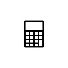 Calculator Silhouette Business Icon Vector