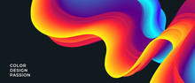 Background With An Abstract Liquid Color Flow And Motion Of A Wavy Fluid Lines. Eps10.