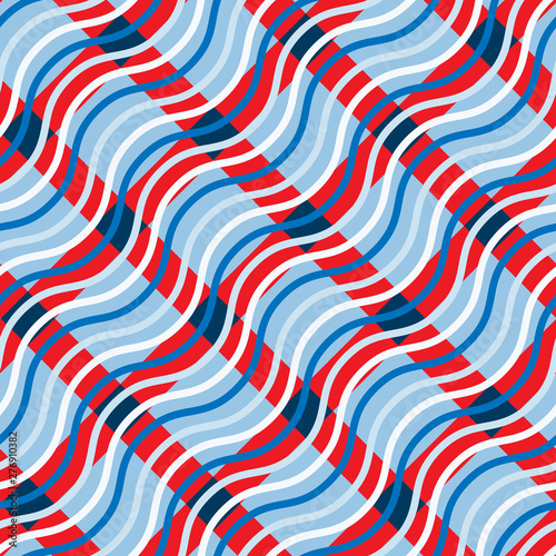 Abstract Colorful Diagonal Wavy Striped Background Shades