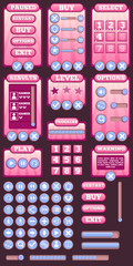 Design of the game user interface. Vector illustration.