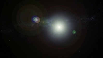 Wall Mural - Supernova star explosion in outer space galaxy with newborn stars flying. Contains public domain images by nasa
