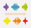 © tinakris - Music wave logo collection. Audio colorful equalizer element
