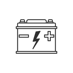 Poster - car battery icon template black color editable. car battery symbol vector sign isolated on white background. Simple logo vector illustration for graphic and web design.