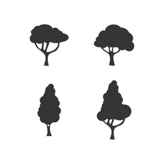 Fototapete - Tree icon template black color editable. Branch forest symbol vector sign isolated on white background. Simple logo vector illustration for graphic and web design.