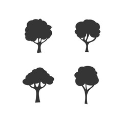 Fototapete - Tree icon template black color editable. Branch forest symbol vector sign isolated on white background. Simple logo vector illustration for graphic and web design.