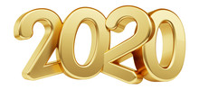 2020 Golden Symbol Isolated 3d-illustration