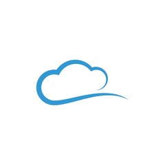 Sticker - cloud logo vector