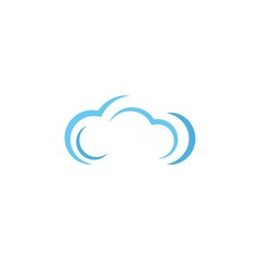 Sticker - cloud logo vector