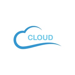 Canvas Print - cloud logo vector