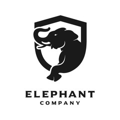 Canvas Print - elephant logo design template