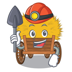 Sticker - Miner cartoon hayride toy in a drawer