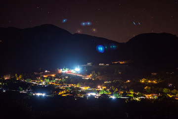 Wall Mural - lahij village at night time, azerbaijan