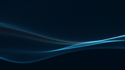 Wall Mural - Technology digital wave background concept.